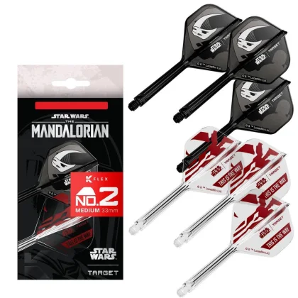 STAR WARS TARGET K-Flex Mandalorian integrované No2 letky a dlhé násadky na šípky 6ks