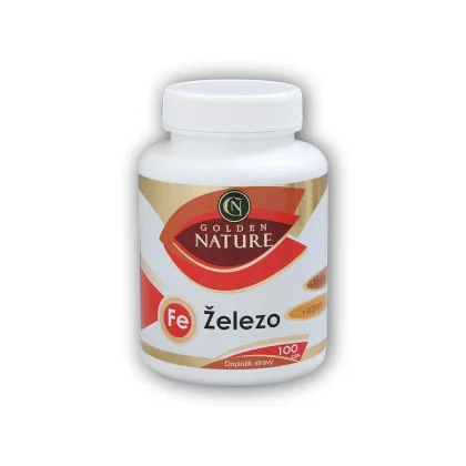Golden Natur Železo + vit.C + kyselina listová 100 kapslí