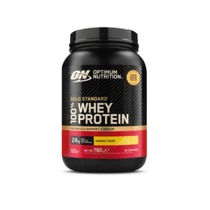 OPTIMUM NUTRITION ON Gold Standard 100 % srvátkový proteín s príchuťou banánu 780 g bez
