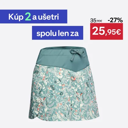 QUECHUA Turistická šortková sukňa NH500 zelená XL