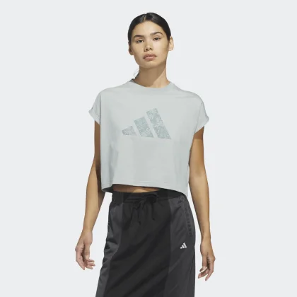 ADIDAS ADIDAS dámske crop top tričko čierne L