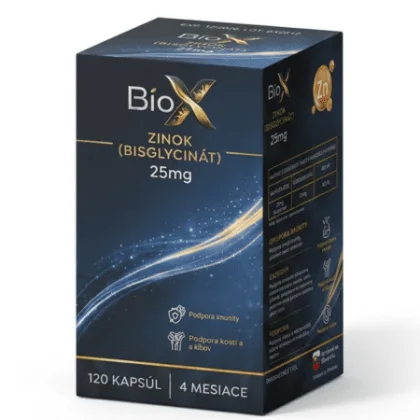 BIOX Zinok bisglycinát 25 mg 120 kapsúl