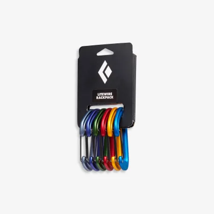 BLACK DIAMOND Súprava 6 karabín LiteWire Rackpack na lezenie a horolezectvo bez