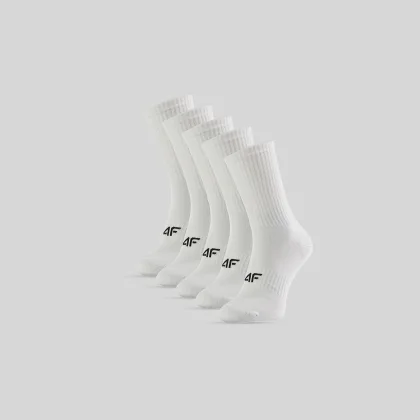 Pánske dlhé ponožky (5-pack) - biele