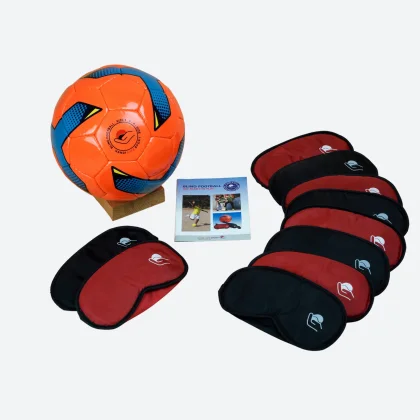 HANDILIFE Súprava na začiatky s futbalom pre nevidiacich - lopta a masky bez