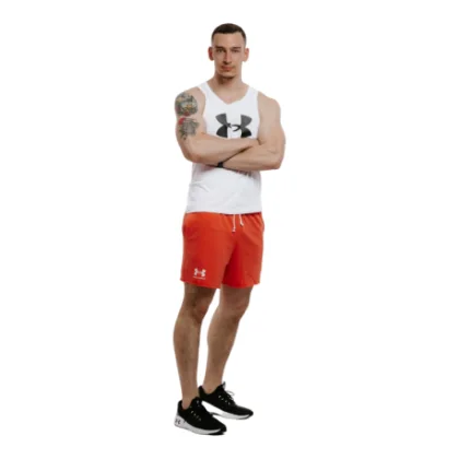Pánske teplákové kraťasy UNDER ARMOUR UA Rival Terry 6in Short-PNK