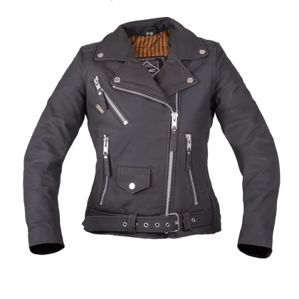 Dámska kožená moto bunda W-TEC Brinea Farba matne čierna,