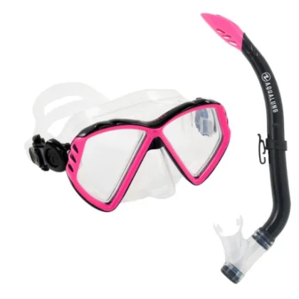 Dívčí potápěčský šnorchlovací set AQUALUNG CUB COMBO SN TRANS PINK
