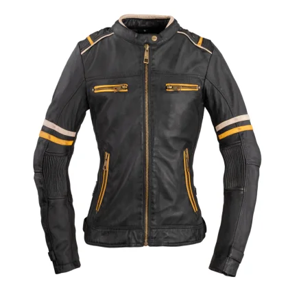 Dámska kožená moto bunda W-TEC Traction Lady Farba čierna,