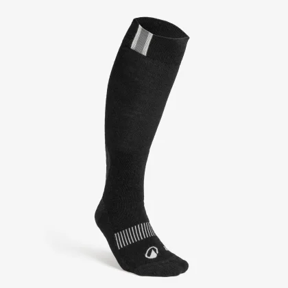 DECATHLON Hrejivé jazdecké podkolienky 500 Warm čierne 39-42