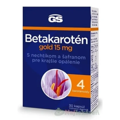 GS Betakarotén gold 15 mg s nechtíkom a šafranom 30 kapsúl