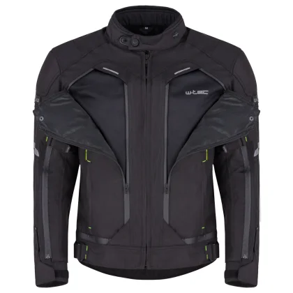 Pánska moto bunda W-TEC Progair Farba čierna-fluo,