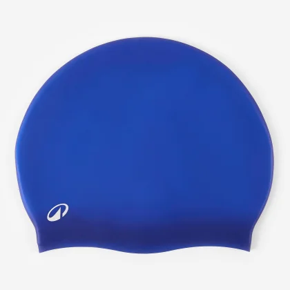 DECATHLON Plavecká silikónová čiapka modrá bez