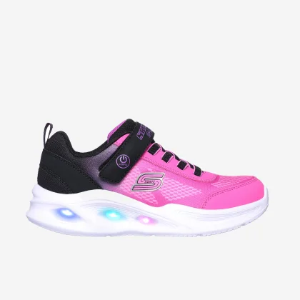 SKECHERS Skechers Sola Glow Ombre Deluxe svietiaca detská obuv ružovo-čierna 30