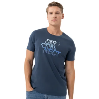 Férfi rövid ujjú póló VOLCANO T-DIS-DENIM