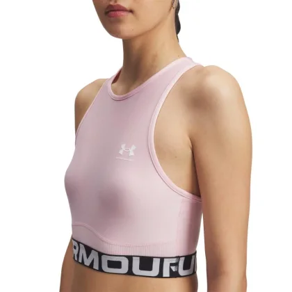 Under Armour HeatGear Rib Tank-PNK 2025 dámský sportovní top