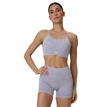 Dámská sportovní tréninková podprsenka 4F SPORT BRA F203-51A-VIOLET ALLOVER