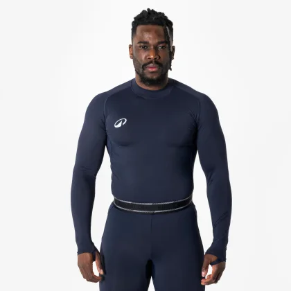 KIPSTA Unisex futbalové termotričko Keepdry Club s dlhými rukávmi tmavomodré M