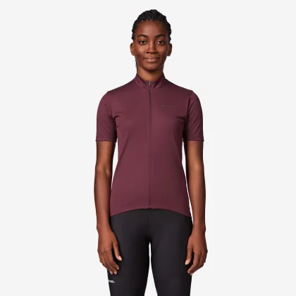 VAN RYSEL Dámsky cyklistický dres Essential krátky rukáv bordový XS
