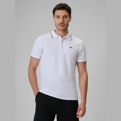 Pánske polo tričko regular - biele