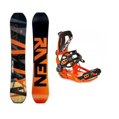 Raven Barracuda Carbon Orange snowboard + Raven RAGE Fastec FT360 orange vázání