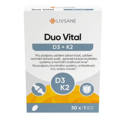 LIVSANE Duo vital D3 + K2 30 kapsúl