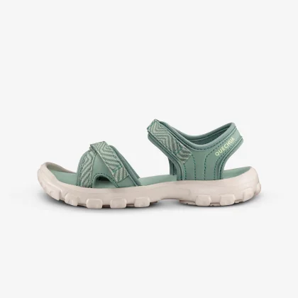 QUECHUA Detské turistické sandále NH100 Kid kaki 24-31 26-27