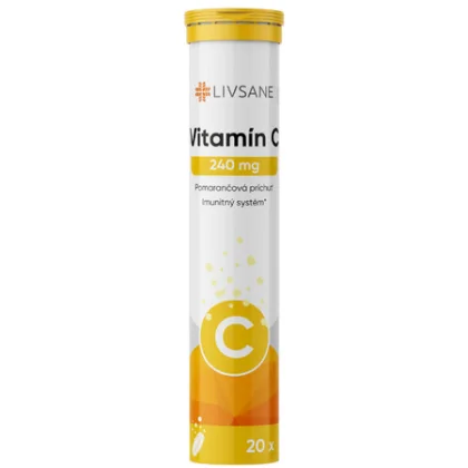 LIVSANE Vitamín C pomaranč 20 šumivých tabliet