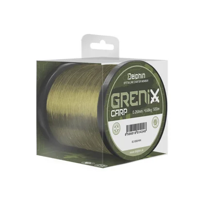 DELPHIN Grenix Carp, zelený priemer 0,309 mm, nosnosť 6,55 kg, balenie 1000 m