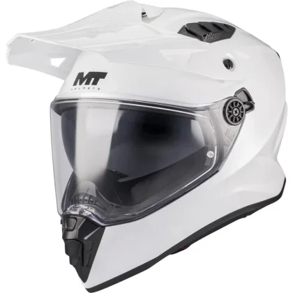 MT Helmets Enduro helma na motorku Track SV Pure A0 bílá