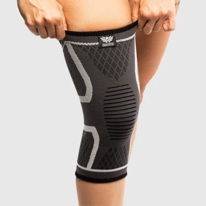 Kompresná bandáž na koleno Iron Aesthetics KneeFit, sivá