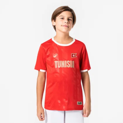 KIPSTA Detský fanúšikovský dres Tunisko 8-9 r (131-140 cm)
