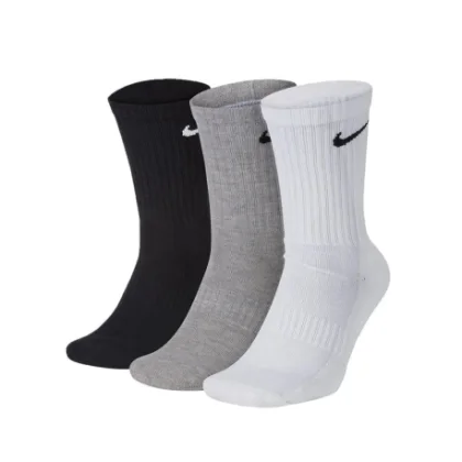 Ponožky NIKE 3 PACK-Everyday Cushion Crew-WHITE MGREYH BLACK