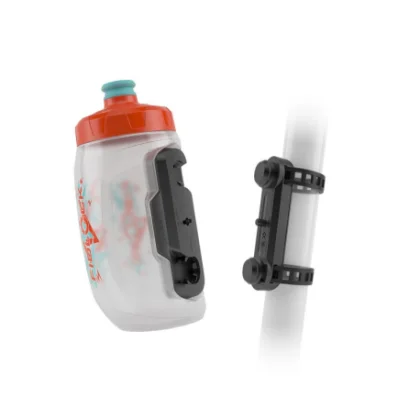 Fľaša na bicykel FIDLOCK dětský set láhve s BOTTLE TWIST oranžová modrá 450 ml + UNI BASE