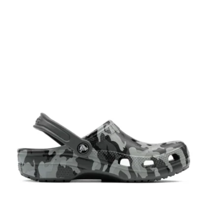 Fiú kroksik (szabadidőcipő) CROCS Classic Camo Clog K black grey