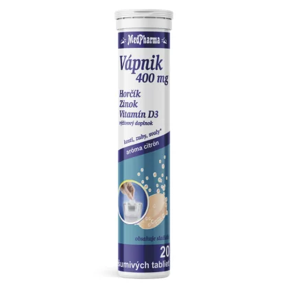 MedPharma Vápník 400 mg Mg + Zn + vit. D 20 šumivých tabliet