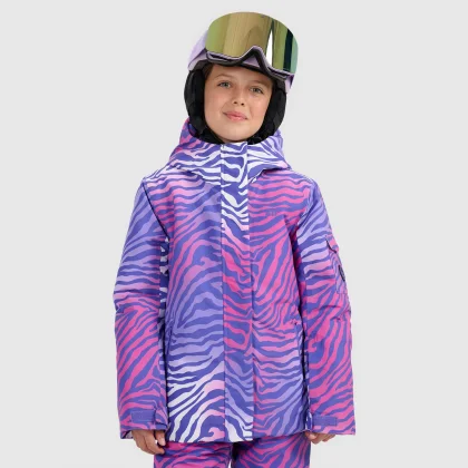 Snowboardová bunda membrána 8000 dievčenská - multicolor