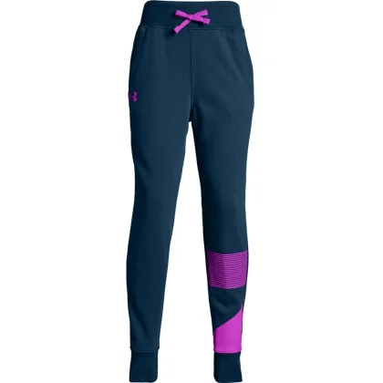 Under Armour Rival Jogger Techno Teal / / Fluo Fuchsia - YXS