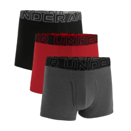 Férfi boxeralsók UNDER ARMOUR 3 PACK-UA PERFORMANCE COTTON - SOLID 3 inch-GRY