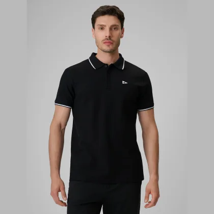 Pánske polo tričko regular - čierne