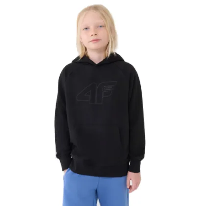 Fiú kapucnis pulóver 4F JUNIOR SWEATSHIRT M1712-20S-DEEP BLACK