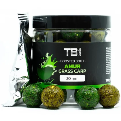 Dipované boilie TB Baits Amur, 120 g priemer 24 mm