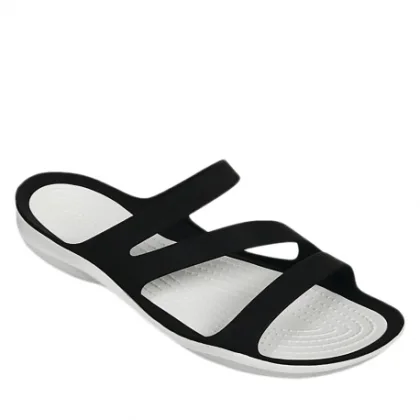 Női papucsok (strandcipők) CROCS Swiftwater Sandal W black white