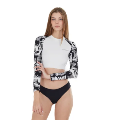 Női fürdőpóló FUNDANGO Amelia Surf Top-899-black pattern