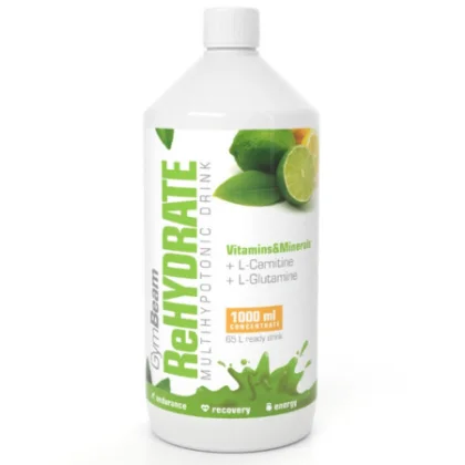 GYMBEAM Rehydrate koncentrát na prípravu hypotonického nápoja príchuť citrón- limetka 1000 ml