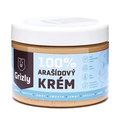 Grizly Arašídový krém jemný 100% 500g