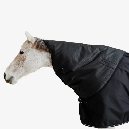 FOUGANZA Nepremokavý nákrčník pre kone Allweather 200 čierny FS