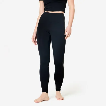 DOMYOS Dámske legíny Breathe na jogu a pilates čierne 2XL (W39 L31)