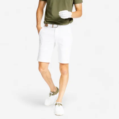 INESIS Pánske golfové chino šortky MW500 biele XS