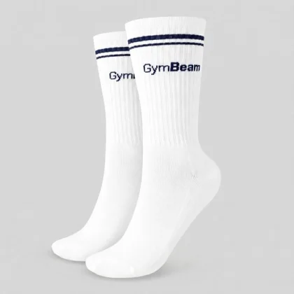 GymBeam Ponožky Crew White L